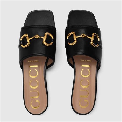 black gucci sliders